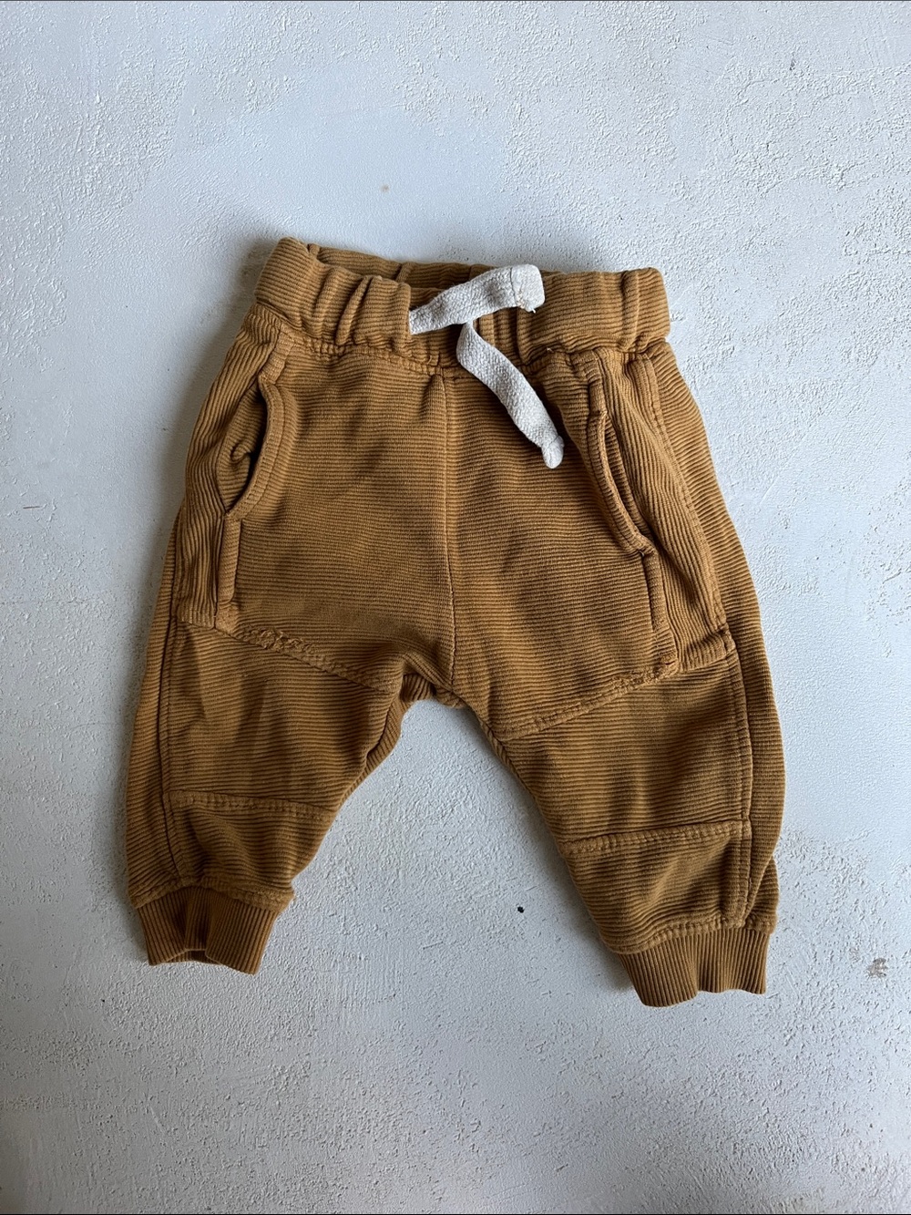 Kids zara Corduroy Jogger Pants - Brownish yellow
